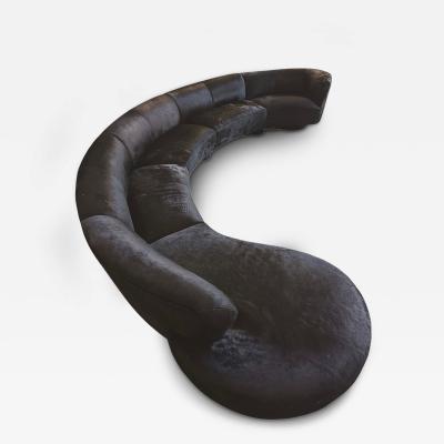 Vladimir Kagan Pony Skin Serpentine Sectional 1990