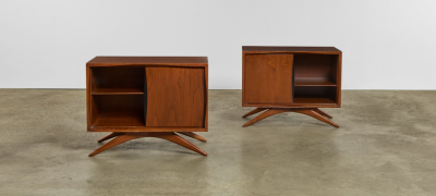 Vladimir Kagan Rare Pair of Vladimir Kagan Nightstands for Grosfeld House Circa 1955