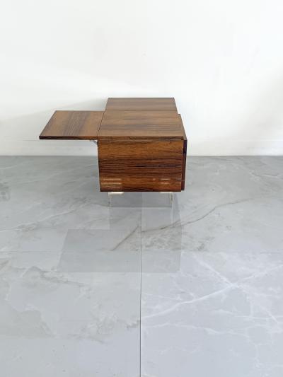Vladimir Kagan Rare Rosewood Lucite Tic Tac Toe Expandable Coffee Table by Vladimir Kagan