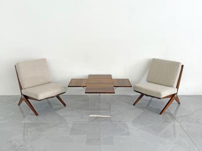 Vladimir Kagan Rare Rosewood Lucite Tic Tac Toe Expandable Coffee Table by Vladimir Kagan