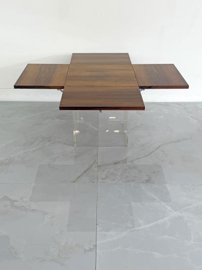 Vladimir Kagan Rare Rosewood Lucite Tic Tac Toe Expandable Coffee Table by Vladimir Kagan