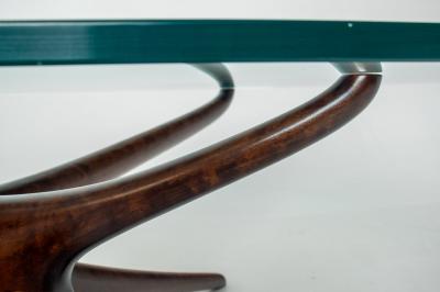 Vladimir Kagan Rare Vladimir Kagan Tri Symmetric Walnut Coffee Table