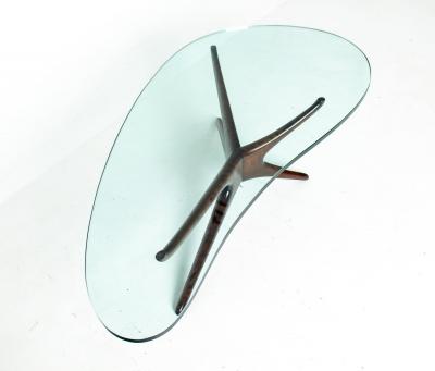 Vladimir Kagan Rare Vladimir Kagan Tri Symmetric Walnut Coffee Table