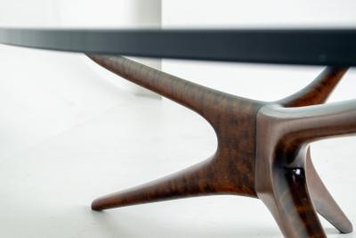 Vladimir Kagan Rare Vladimir Kagan Tri Symmetric Walnut Coffee Table