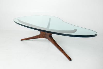 Vladimir Kagan Rare Vladimir Kagan Tri Symmetric Walnut Coffee Table