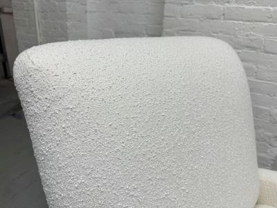 Vladimir Kagan Sculptural Lounge Chair with Matching Ottoman in Boucle