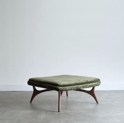 Vladimir Kagan Sculptural Walnut Ottoman by Vladimir Kagan C 1950s