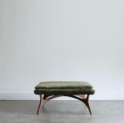 Vladimir Kagan Sculptural Walnut Ottoman by Vladimir Kagan C 1950s