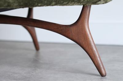 Vladimir Kagan Sculptural Walnut Ottoman by Vladimir Kagan C 1950s