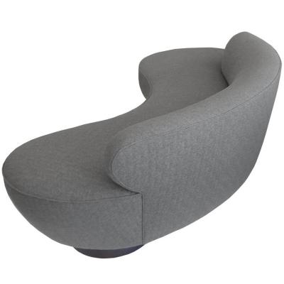 Vladimir Kagan Serpentine Sofa by Vladimir Kagan with Walnut Base for Directional