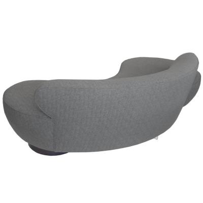 Vladimir Kagan Serpentine Sofa by Vladimir Kagan with Walnut Base for Directional