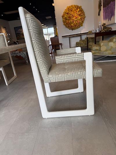 Vladimir Kagan Set of 10 American Modern White Lacquer Nobadeer Chairs Vladimir Kagan 1960