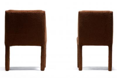 Vladimir Kagan Set of 8 Vladimir Kagan Dining Chairs for Directional in Mocha Brown Boucl 