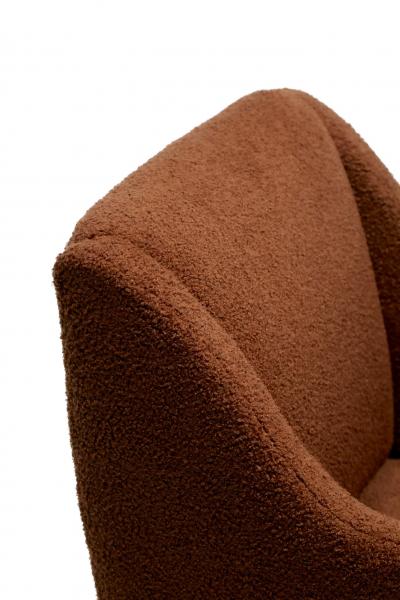 Vladimir Kagan Set of 8 Vladimir Kagan Dining Chairs for Directional in Mocha Brown Boucl 