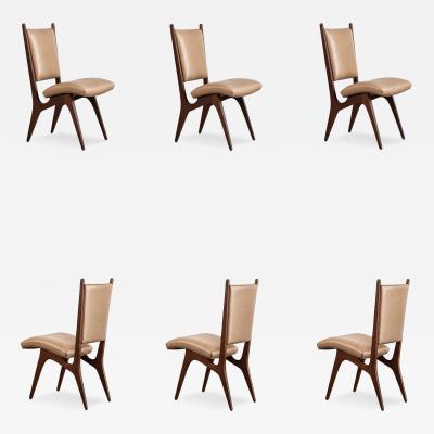 Vladimir Kagan Set of Six Vladimir Kagan Sculpted Sling Dining Chairs Model VK 101