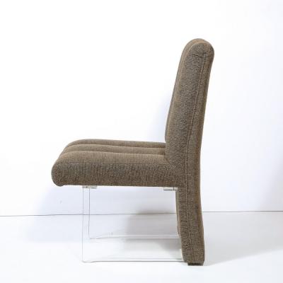 Vladimir Kagan Signed Vladimir Kagan Channeled Clos Chair in Holly Hunt Fabric