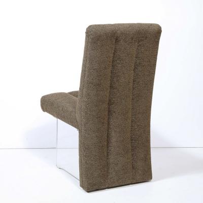 Vladimir Kagan Signed Vladimir Kagan Channeled Clos Chair in Holly Hunt Fabric