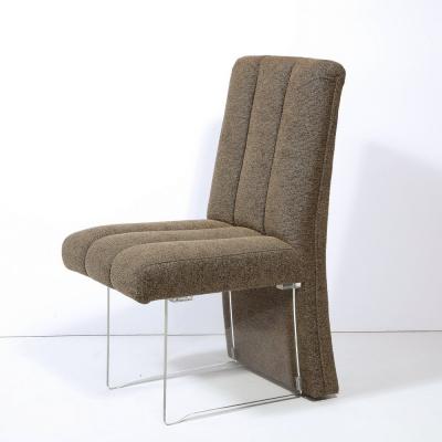 Vladimir Kagan Signed Vladimir Kagan Channeled Clos Chair in Holly Hunt Fabric