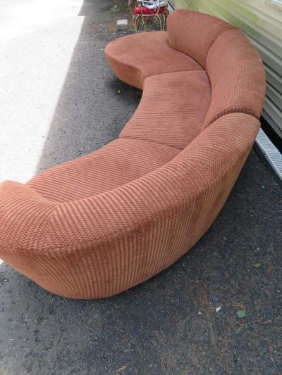 Vladimir Kagan Spectacular Vladimir Kagan Curved 3 Piece Cloud Sofa Sectional Directional