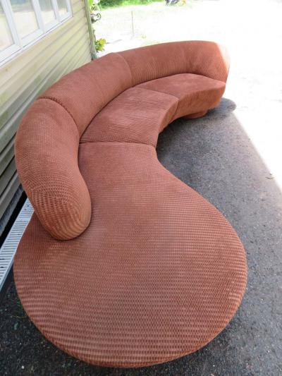 Vladimir Kagan Spectacular Vladimir Kagan Curved 3 Piece Cloud Sofa Sectional Directional