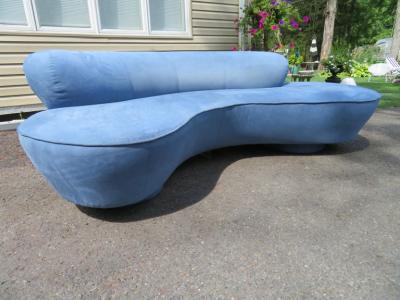 Vladimir Kagan Stunning Pair Vladimir Kagan Serpentine Directional Cloud Sofas Mid Century