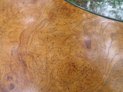 Vladimir Kagan Stunning Vladimir Kagan Lucite and Burl Walnut Coffee Table Mid Century