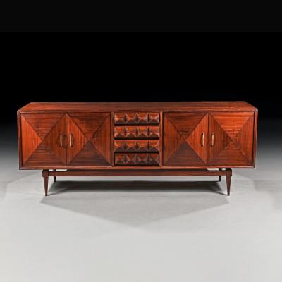Vladimir Kagan UNUSUAL MID CENTURY WALNUT SIDEBOARD ENFILADE 1960