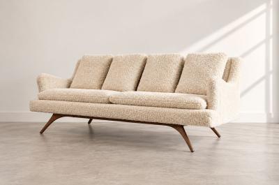 Vladimir Kagan Venetian Sofa by Vladimir Kagan in Shearling C 1950s