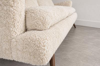 Vladimir Kagan Venetian Sofa by Vladimir Kagan in Shearling C 1950s