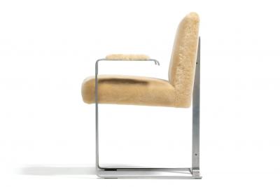 Vladimir Kagan Vladimir Kagan Arm Chairs in New Butter Cream Ivory Shearling