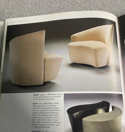 Vladimir Kagan Vladimir Kagan Bilbao Swivel Slipper Chairs in Ivory Boucl 