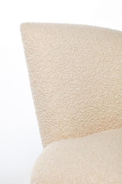 Vladimir Kagan Vladimir Kagan Bilbao Swivel Slipper Chairs in Ivory Boucl 