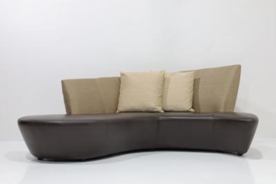 Vladimir Kagan Vladimir Kagan Bilboa Sofa in Silk and Leather