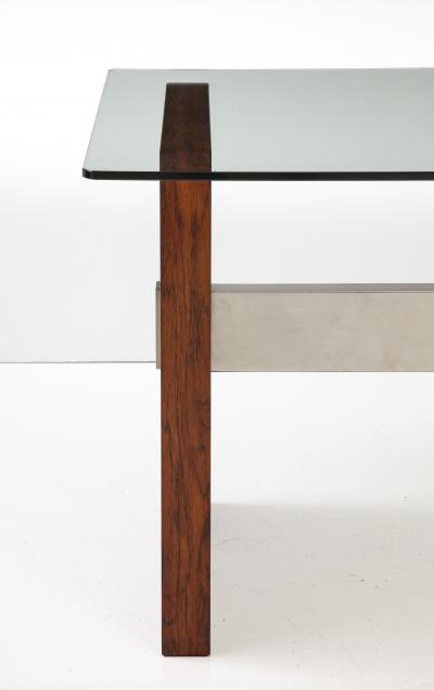 Vladimir Kagan Vladimir Kagan Brazilian Rosewood And Aluminum Desk Dining Table