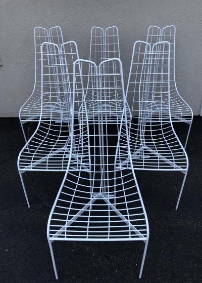 Vladimir Kagan Vladimir Kagan Capricorn Iron Table with six Capricorn chairs