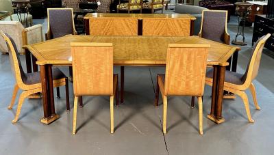 Vladimir Kagan Vladimir Kagan Dining Room Set Table Chairs Sideboard Labeled Copeland