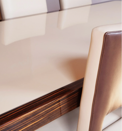 Vladimir Kagan Vladimir Kagan Dining Room Table Zebrawood 1970s