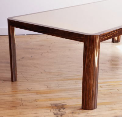 Vladimir Kagan Vladimir Kagan Dining Room Table Zebrawood 1970s
