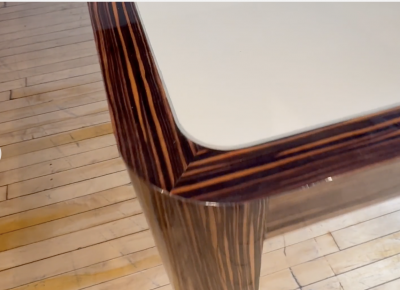 Vladimir Kagan Vladimir Kagan Dining Room Table Zebrawood 1970s
