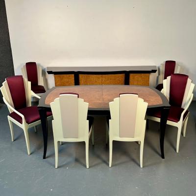 Vladimir Kagan Vladimir Kagan Eva Dining Set Sideboard Table Six Chairs Labeled Provenance