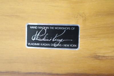 Vladimir Kagan Vladimir Kagan Kidney Desk with Credenza in Tawi Wood