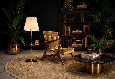 Vladimir Kagan Vladimir Kagan Lounge Chair in Brazilian Rosewood Velvet Brazil