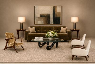 Vladimir Kagan Vladimir Kagan Lounge Chair in Brazilian Rosewood Velvet Brazil