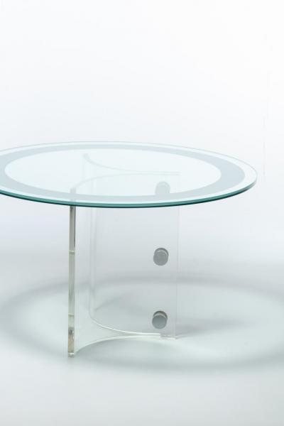 Vladimir Kagan Vladimir Kagan Lucite Glass Dining or Center Table c 1970s