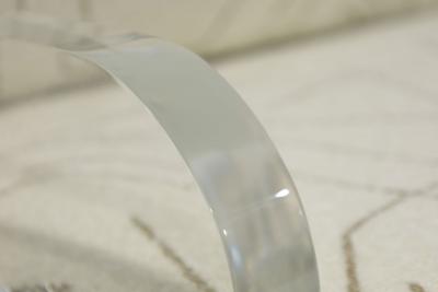 Vladimir Kagan Vladimir Kagan Lucite Leg Lounge Chairs in Elitis Boucle