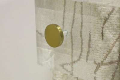 Vladimir Kagan Vladimir Kagan Lucite Leg Lounge Chairs in Elitis Boucle