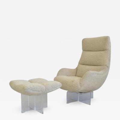 Vladimir Kagan Vladimir Kagan Lucite Lounge Chair and Ottoman