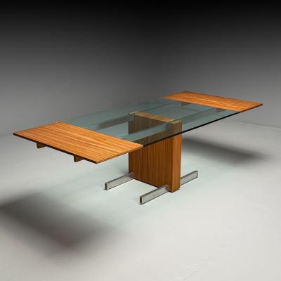 Vladimir Kagan Vladimir Kagan Mid Century Modern Dining Table Zebrawood Glass USA 1967