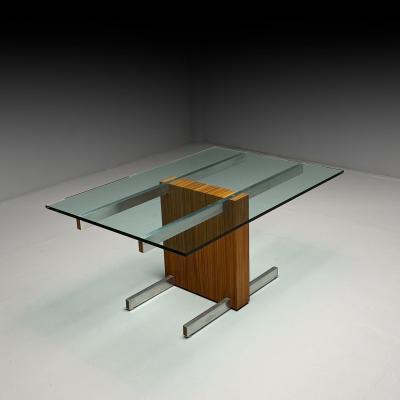 Vladimir Kagan Vladimir Kagan Mid Century Modern Dining Table Zebrawood Glass USA 1967