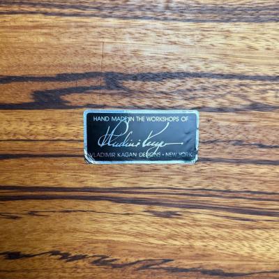 Vladimir Kagan Vladimir Kagan Mid Century Modern Dining Table Zebrawood Glass USA 1967